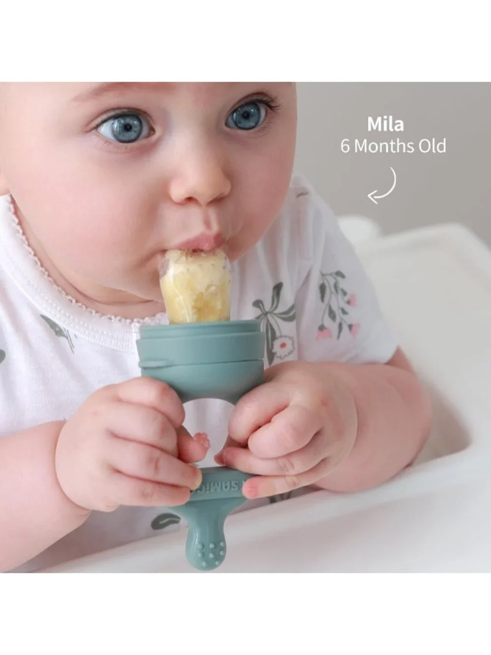 Baby Food Feeder & Breastmilk Popsicle Mold Set - Silicone Teether & Pacifier